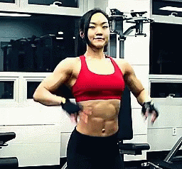 Abs Lee Jin Won Doing Peace Sign GIF