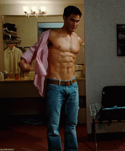 Abs Tyler Hoechlin Removing Shirt GIF