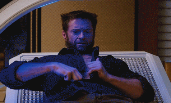 Abs Xmen Wolverine Taking Off Shirt GIF