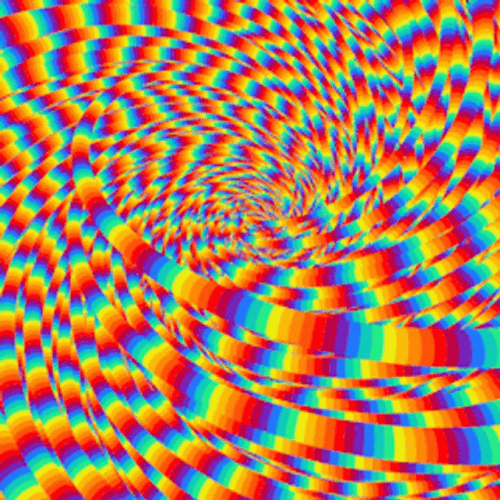 Abstract Circle Mosaic Art Optical Illusions GIF