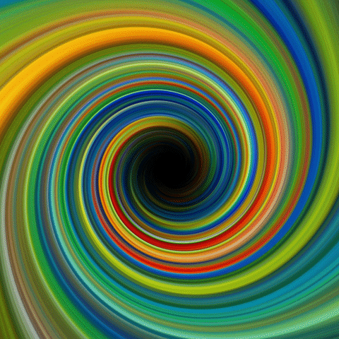 Abstract Rainbow Downward Swirl GIF