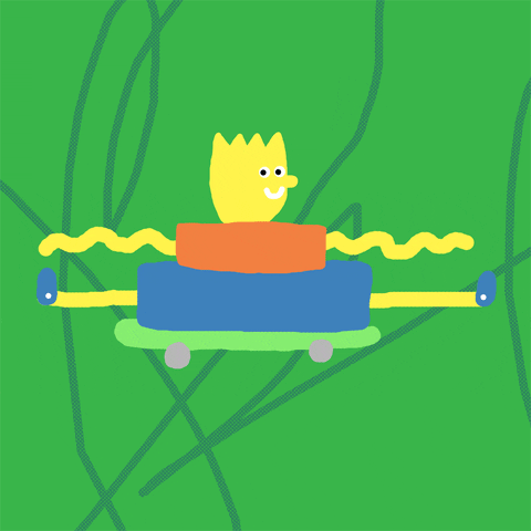 Abstract Simpsons Skateboard Ride GIF