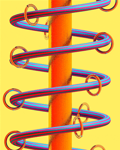 Abstract Visual Spiral Loop GIF