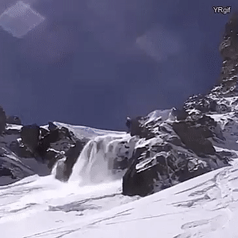 Accident Fall Into Ski GIF