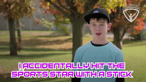 Accidentally Hit Sports Star Pole Vault GIF