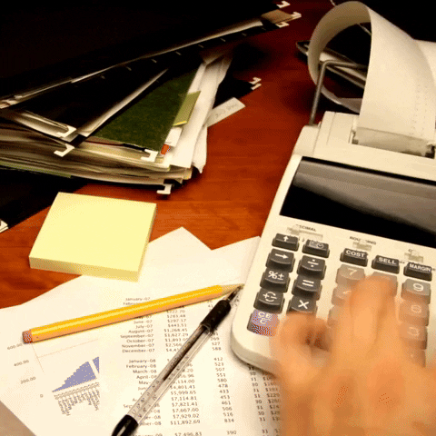 Accountant Fast Hands Producing Receipt GIF