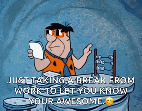 Accountant Fred Flintstone GIF