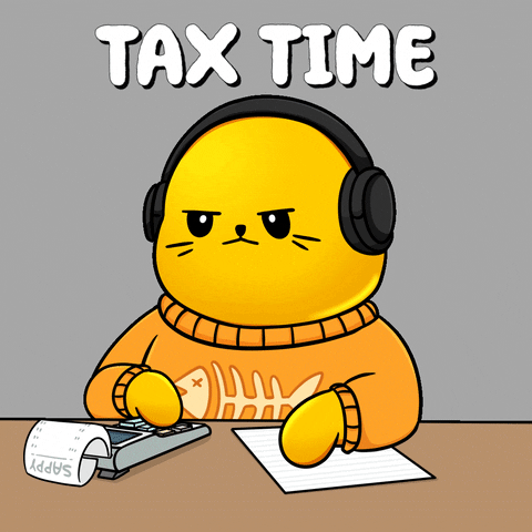 Accountant Cat Tax Time GIF