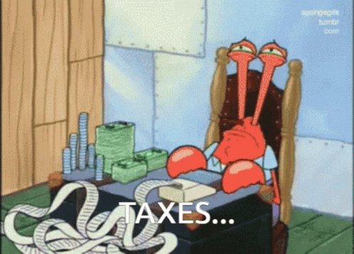 Accountant Taxes Mister Krabs Crying GIF