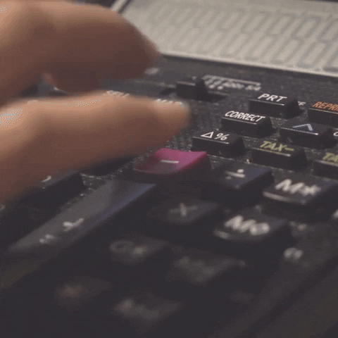 Accountant Using Calculator GIF