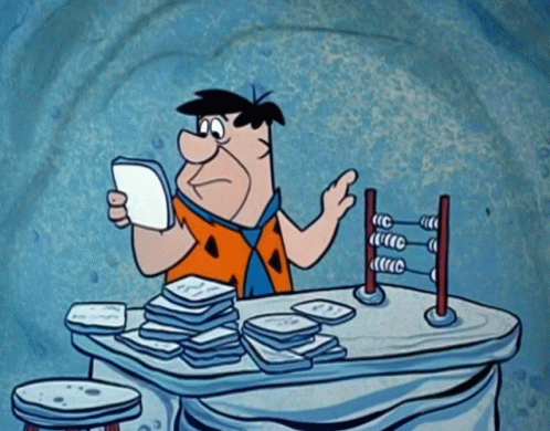Accounting Flintstone Abacus GIF