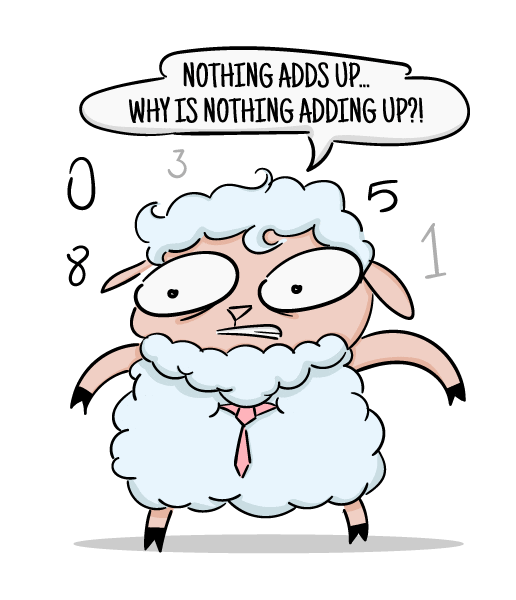 Accounting Nothing Adds Up Sheep GIF