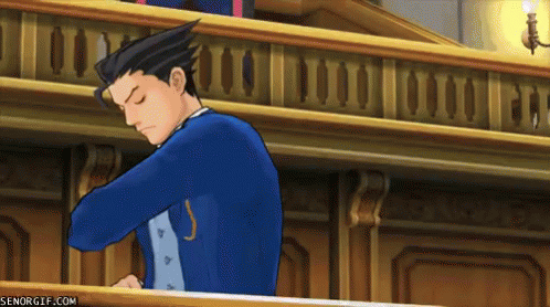 Ace Attorney Objection Court GIF