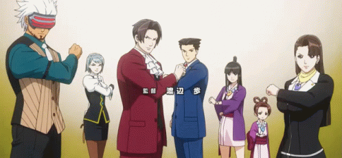Ace Attorney Phoenix Wright And Other Characters GIF