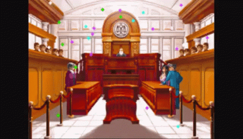 Ace Attorney Phoenix Wright Celebration In The Court GIF
