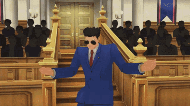Ace Attorney Phoenix Wright Cool Freestyle Dance GIF