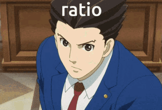 Ace Attorney Phoenix Wright Powerful Point Ratio GIF