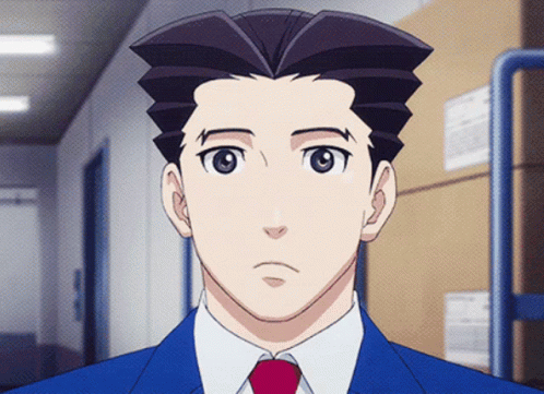 Ace Attorney Smiling Face Phoenix Wright GIF
