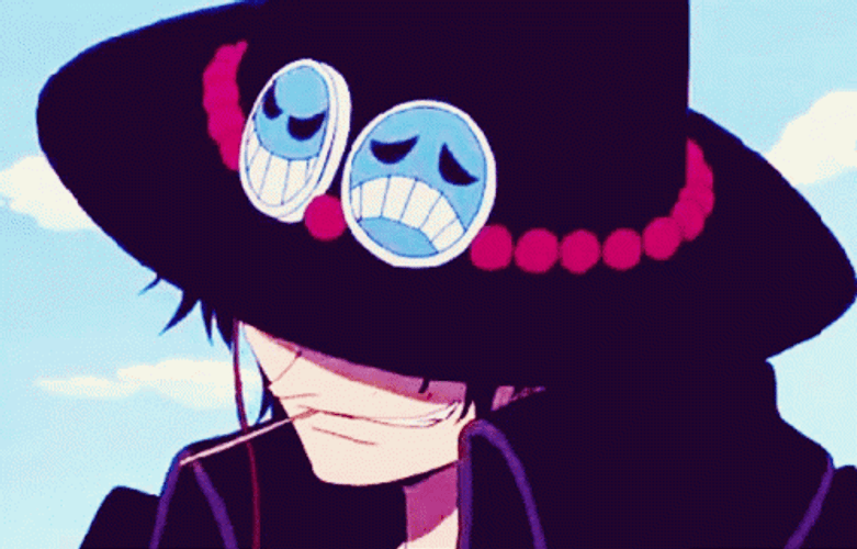 Ace Black Scary Hat Smirk GIF