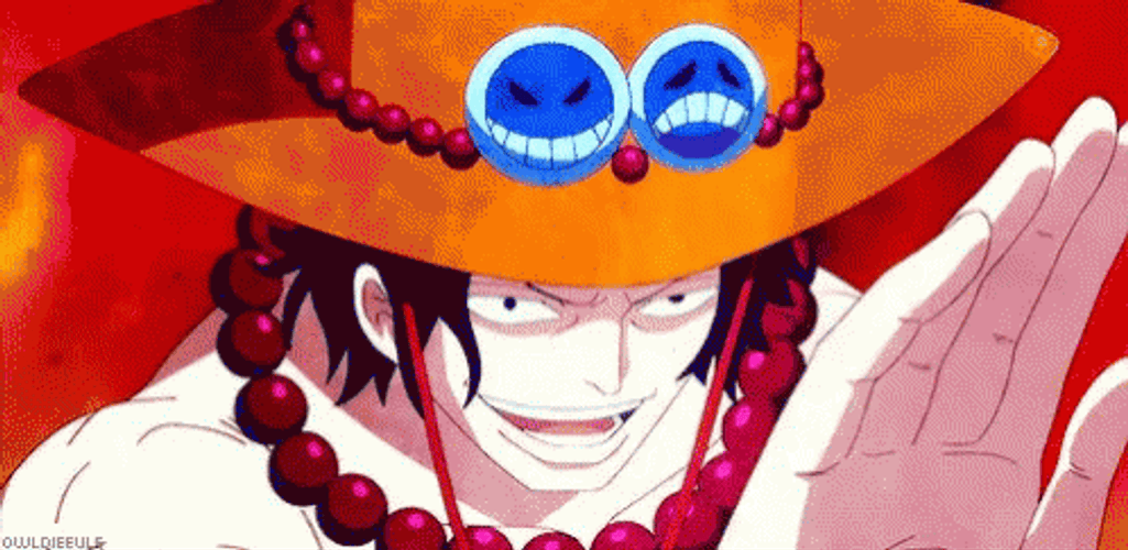 Ace One Piece Fire Power Up GIF