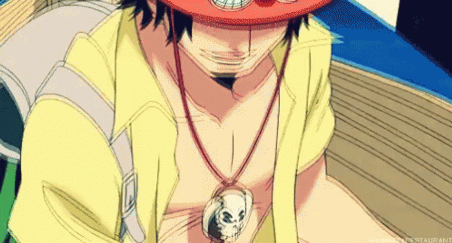 Ace One Piece Look Up Smile GIF