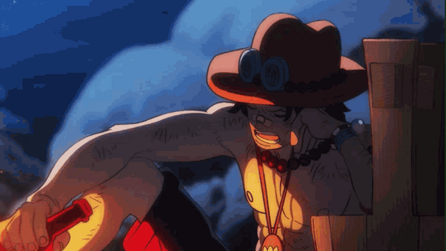 Ace One Piece Talking Drink Night GIF