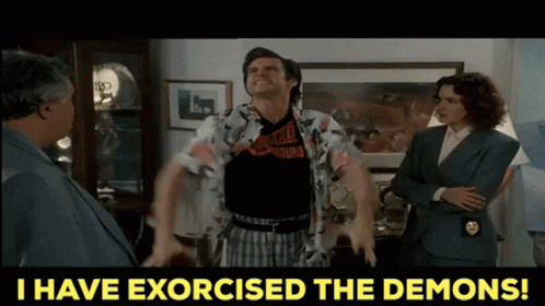 Ace Ventura Exorcised Demons GIF