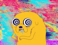 Acid Trip Drooling Jake Adventure Time GIF