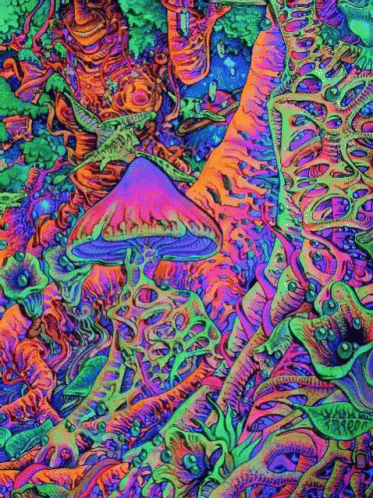 Acid Trip Mushroom GIF