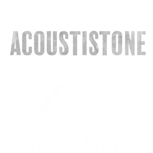 Acousticone and Audimute Logo With Wave