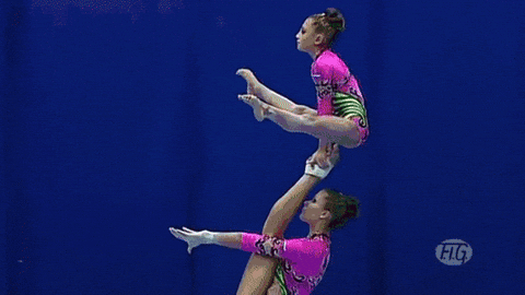 Acro Balance Gymnasts GIF