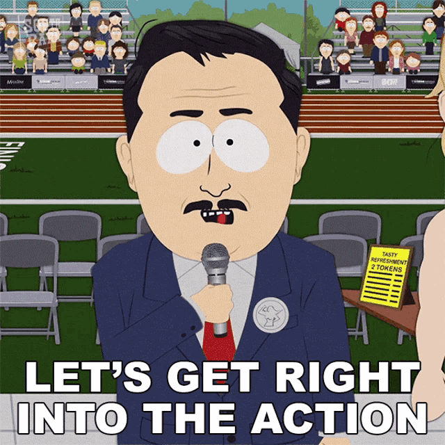 Action Fight Announcer South Park GIF