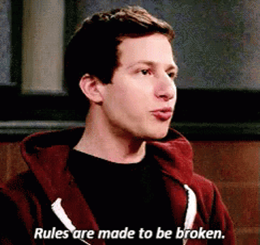 Actor Andy Samberg Rules Meant To Be Broken GIF