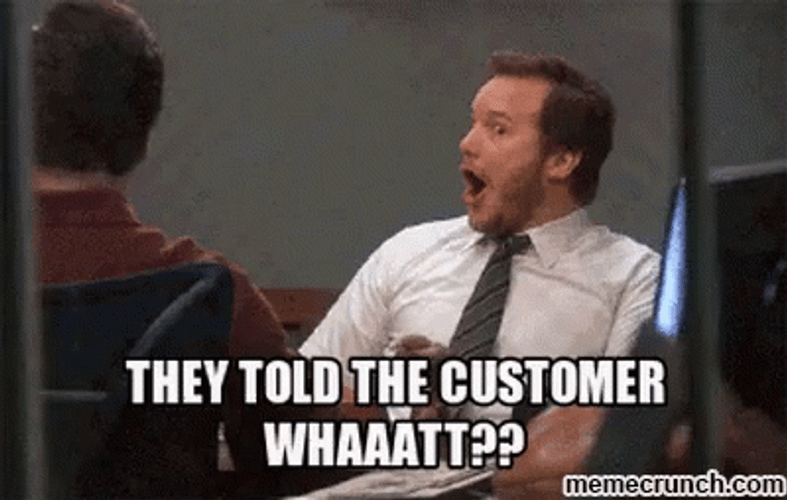Actor Chris Pratt Shocked Customer Service Meme GIF