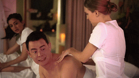 Actor Colin Hanks Having Sensual Massage GIF