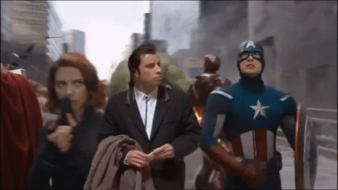 Actor John Travolta Confused With Marvel Avengers GIF