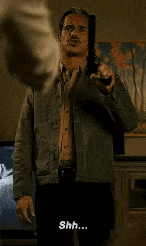 Actor Tony Dalton Shh Pointing Gun GIF
