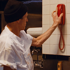 Actor Willem Dafoe Hang Up Phone Panic GIF