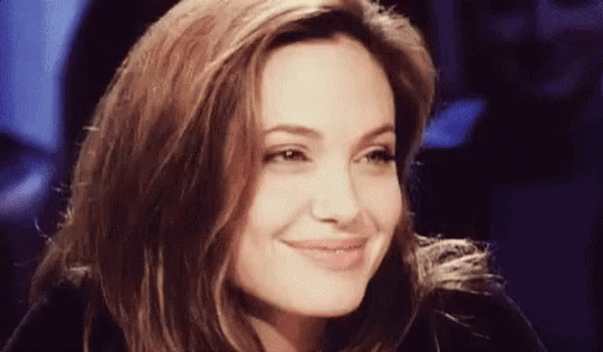Actress Angelina Jolie Happy Big Smile GIF
