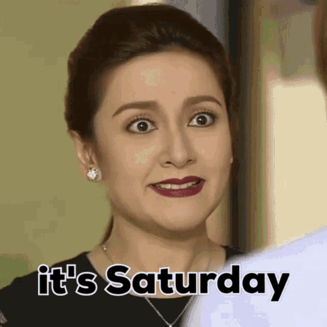 Actress Bettina Rosales It's Saturday GIF