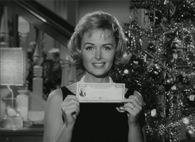 Actress Donna Reed Christmas ad GIF