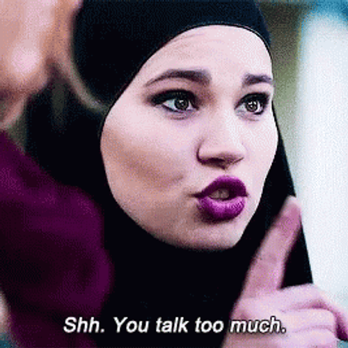 Actress Iman Meskini Shh You Talk Too Much GIF