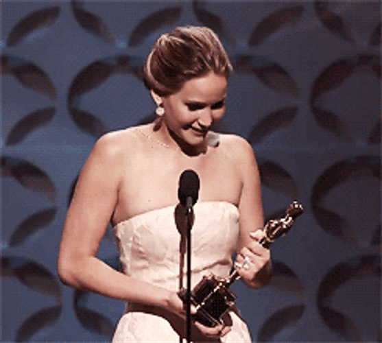 Actress Jennifer Lawrence award GIF