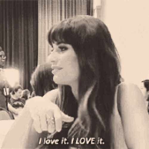 Actress Lea Michele I Love It Reaction GIF