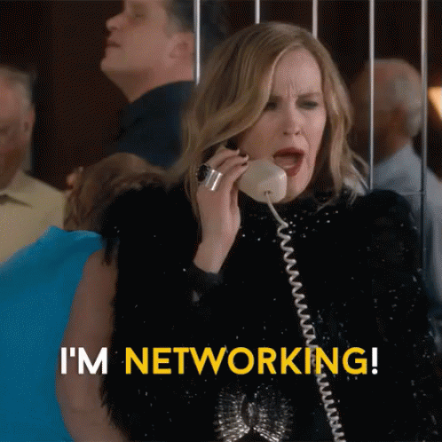 Actress Moira Rose I'm Networking Network GIF