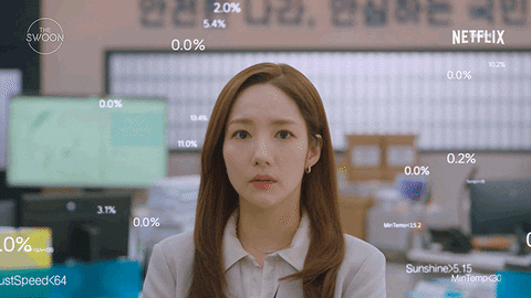 Actress Park Min-young Calculating GIF