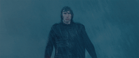 Adam Driver Drawing Out Lightsaber GIF