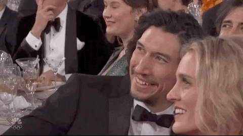 Adam Driver In Golden Globe GIF