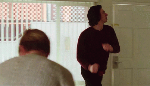 Adam Driver Punching The Wall GIF