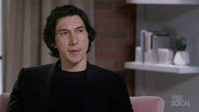 Adam Driver Thinking Seriously GIF